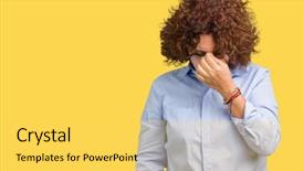  Presentation with businees - Slide deck enhanced with beautiful middle ager senior businees background and a yellow colored foreground