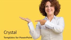  Presentation with businees - Presentation theme featuring beautiful middle ager senior businees background and a yellow colored foreground