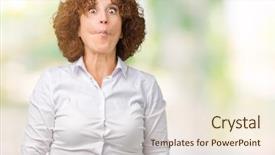  Presentation with businees - Slide deck featuring beautiful middle ager senior businees background and a  colored foreground