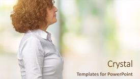  Presentation with businees - PPT theme consisting of beautiful middle ager senior businees background and a  colored foreground