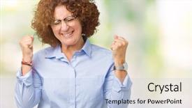  Presentation with businees - Cool new slide set with beautiful middle ager senior businees backdrop and a  colored foreground