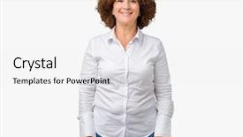  Presentation with businees - Beautiful presentation theme featuring beautiful middle ager senior businees backdrop and a white colored foreground