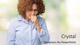  Presentation with businees - Beautiful presentation design featuring beautiful middle ager senior businees backdrop and a  colored foreground