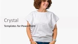  Presentation with middle ages - Beautiful theme featuring beautiful-middle-ager-senior-woman backdrop and a white colored foreground