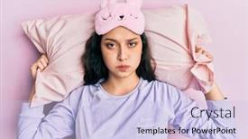  Presentation with face mask - Audience pleasing presentation consisting of beautiful-middle-eastern-woman-wearing backdrop and a light blue colored foreground