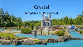  Presentation with mini golf - PPT theme having beautiful mini golf course background and a  colored foreground