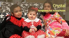  Presentation with carnival - Slide deck featuring beautiful minnie carnival costume background and a tawny brown colored foreground