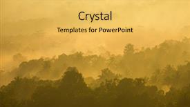  Presentation with tropical forest - PPT layouts enhanced with beautiful misty sunrise on tropical background and a  colored foreground