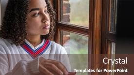  Presentation with race - Slide set enhanced with beautiful-mixed-race-african-american background and a tawny brown colored foreground