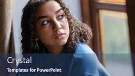  Presentation with african american teenager girl - Slides consisting of beautiful-mixed-race-african-american background and a ocean colored foreground