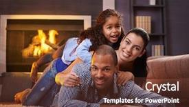  Presentation with race - Audience pleasing presentation consisting of beautiful mixed race family having backdrop and a tawny brown colored foreground