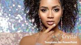  Presentation with girl model - Theme enhanced with beautiful-model-girl-with-set background and a coral colored foreground