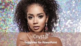  Presentation with girl model - Presentation design featuring beautiful-model-girl-with-set background and a coral colored foreground