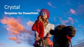  Presentation with camel - Presentation featuring beautiful-model-rides-a-camel background and a teal colored foreground