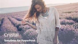  Presentation with jewelry - Cool new presentation theme with beautiful-model-walking-in-spring backdrop and a gray colored foreground