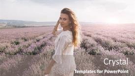  Presentation with jewelry - Beautiful slides featuring beautiful-model-walking-in-spring backdrop and a gray colored foreground