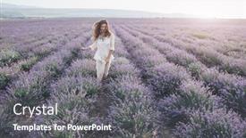  Presentation with jewelry - Theme featuring beautiful-model-walking-in-spring background and a gray colored foreground