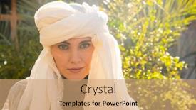  Presentation with hijab - Slide deck having beautiful-model-wears-a-hijab background and a coral colored foreground