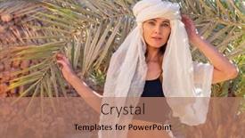  Presentation with hijab - PPT layouts enhanced with beautiful-model-wears-a-hijab background and a coral colored foreground