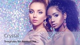  Presentation with jewelry gold - Slide deck consisting of beautiful-models-girls-with-set background and a light blue colored foreground