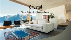  Presentation with living room - Amazing presentation design having beautiful modern house in cement backdrop and a soft green colored foreground