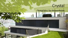  Presentation with modern trees - Slide deck with santa claus doll home decoration figure with gift box on white background santa statue with clipping path background and a sky blue colored foreground