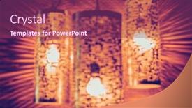  Presentation with lamps - Colorful theme enhanced with beautiful modern lamps decorative lighting blurred backdrop and a violet colored foreground