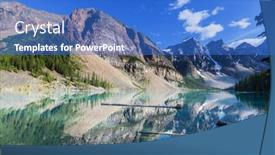  Presentation with beautiful moraine lake - 