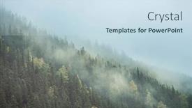  Presentation with morning sunrise - Audience pleasing PPT theme consisting of beautiful-morning-scene backdrop and a sky blue colored foreground