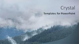  Presentation with morning sunrise - PPT theme having beautiful-morning-scene background and a lemonade colored foreground