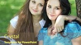  Presentation with fairy - Cool new presentation with beautiful-mother-and-daughter-reading backdrop and a tawny brown colored foreground