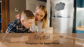  Presentation with hot tea - Presentation theme having beautiful-mother background and a coral colored foreground