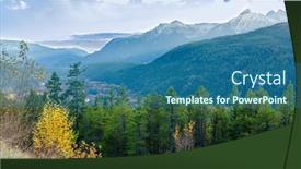  Presentation with trail - Slides featuring beautiful-mountain-artist-ridge-trail background and a ocean colored foreground