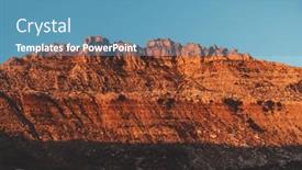  Presentation with sun - Slide set consisting of beautiful-mountain-background-lightened background and a  colored foreground