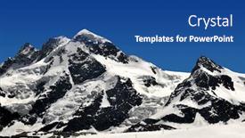  Presentation with mountain - Presentation theme with beautiful-mountain-breithorn-and-klein background and a ocean colored foreground