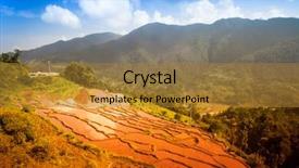  Presentation with mountain - Audience pleasing presentation theme consisting of beautiful-mountain-landscape-himalayas backdrop and a gold colored foreground