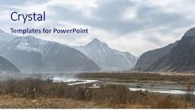  Presentation with japan beautiful landscape mountain fuji - Presentation design having beautiful mountain landscape in georgia background and a  colored foreground