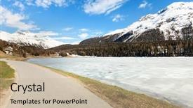  Presentation with ice mountain - Beautiful PPT theme featuring young businessmen with a bike backdrop and a soft green colored foreground