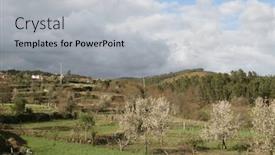  Presentation with wildlife - Presentation theme having beautiful-mountain-landscape-nature background and a light blue colored foreground