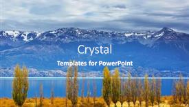  Presentation with america - Presentation having beautiful-mountain-landscapes-in-patagonia background and a teal colored foreground