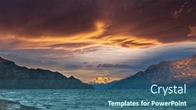  Presentation with america - Presentation design having beautiful-mountain-landscapes-in-patagonia background and a  colored foreground