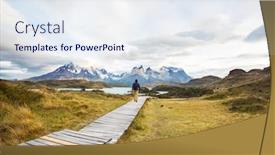  Presentation with beautiful landscapes - PPT theme consisting of beautiful-mountain-landscapes-in-torres background and a sky blue colored foreground