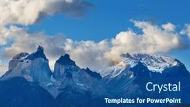 Presentation with mountain hiking - Presentation theme having beautiful-mountain-landscapes-in-torres background and a ocean colored foreground