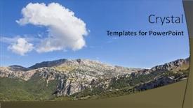  Presentation with island - Colorful slide deck enhanced with beautiful-mountain-of-tramuntana-mallorca backdrop and a teal colored foreground