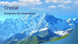  Presentation with summer time - Cool new PPT layouts with beautiful mountain on summer time backdrop and a light blue colored foreground