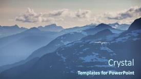  Presentation with mountain - Beautiful PPT layouts featuring beautiful-mountain-peak-in-north backdrop and a ocean colored foreground