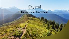  Presentation with mountain - Cool new slide deck with beautiful-mountain-peak-in-north backdrop and a  colored foreground