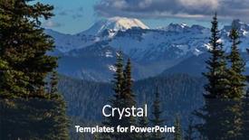  Presentation with mountain - PPT theme featuring beautiful-mountain-peak-in-north background and a ocean colored foreground