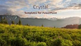  Presentation with mountain - Slides featuring beautiful-mountain-peak-in-north background and a soft green colored foreground