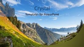  Presentation with mountain - Slide deck enhanced with beautiful-mountain-peak-in-north background and a light blue colored foreground